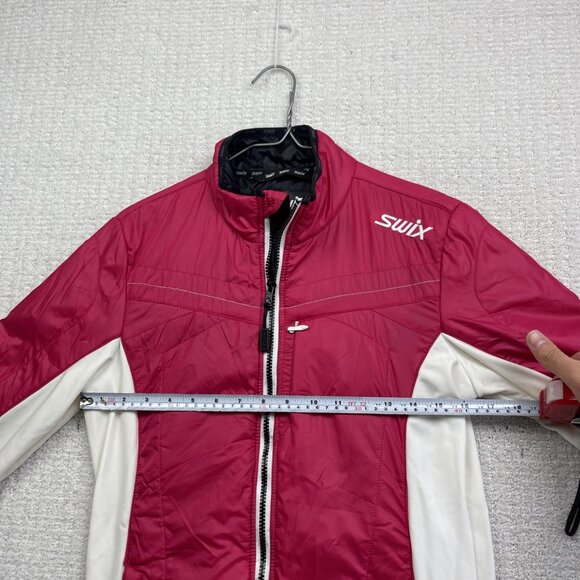 SWIX Quilted Jacket Wom M Pink Full Zip Insulated Lightweight Cross-country Ski - Picture 8 of 16